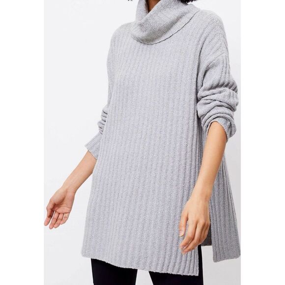 Lou & Grey Sweaters - LOU & GREY for Loft Gray Turtleneck Tunic Sweater Large